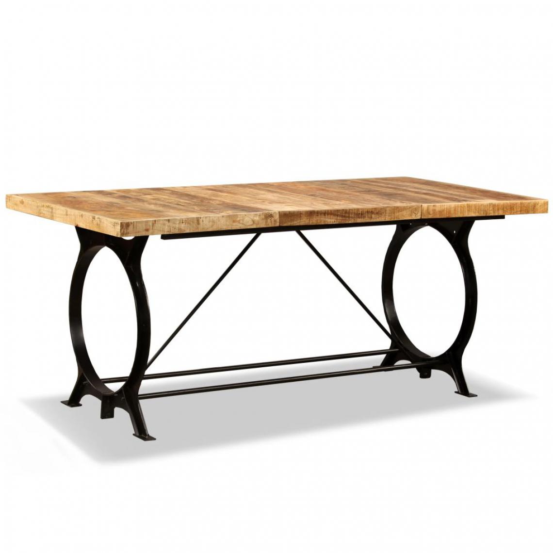 Chunhelife - Table de salle à manger Bois de manguier brut 180 cm - Tables à manger