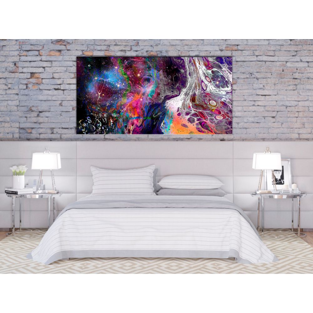 marque generique - 120x60 Tableau Multicolores Abstraction Admirable Colourful Galaxy (1 Part) Wide - Tableaux, peintures