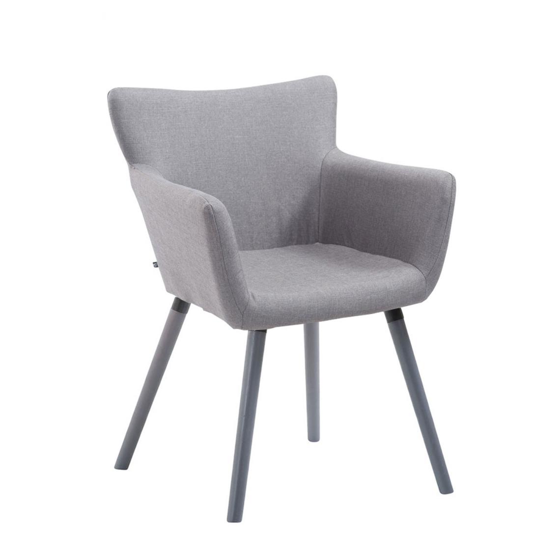 Icaverne - Admirable Chaise visiteur tissu famille Mascate gris couleur gris - Chaises