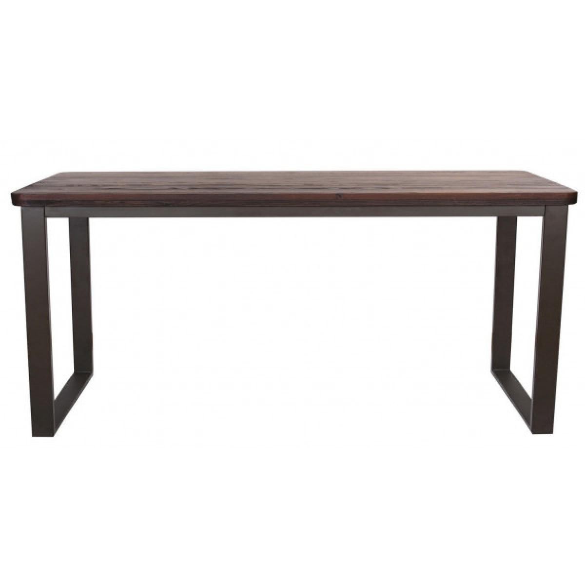 Mathi Design - NEVADA - Table repas 180 cm bois massif foncé - Tables à manger