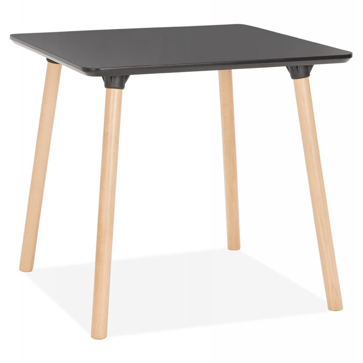 Alterego - Petite table carrée 'SEVEN' noire - Tables à manger