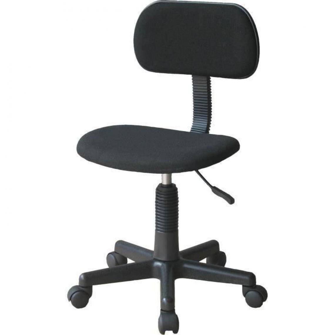Cstore - LEMPA - fauteuil de bureau - réglable en hauteur 71 - 83 cm - tissu noir - Chaises