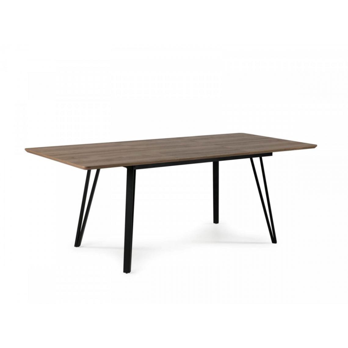 Bobochic - BOBOCHIC Table extensible 140/200 cm BOGOTA Couleur bois Chêne et Noir - Tables à manger