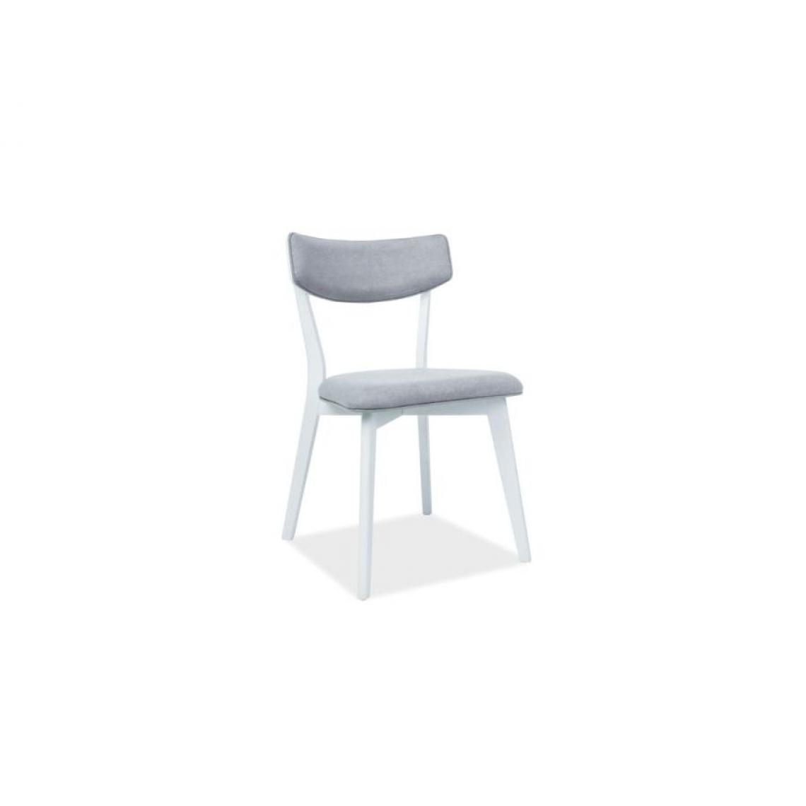 Hucoco - KARN | Magnifique chaise de forme classique style scandinave | 77x49x41 cm | Bois + tissu haute qualité | Chaise salle à manger - Gris - Chaises