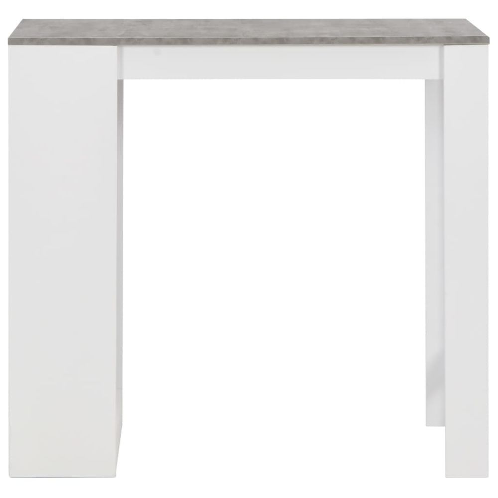 marque generique - Icaverne - Tables de salle à manger & de cuisine reference Table de bar avec étagère Blanc 110x50x103 cm - Tables à manger
