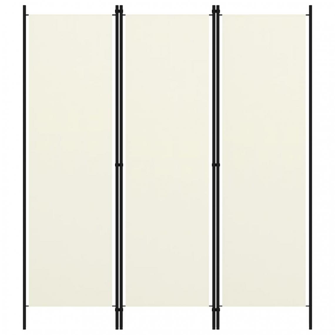Chunhelife - Cloison de séparation 3 panneaux Blanc 150x180 cm - Paravents