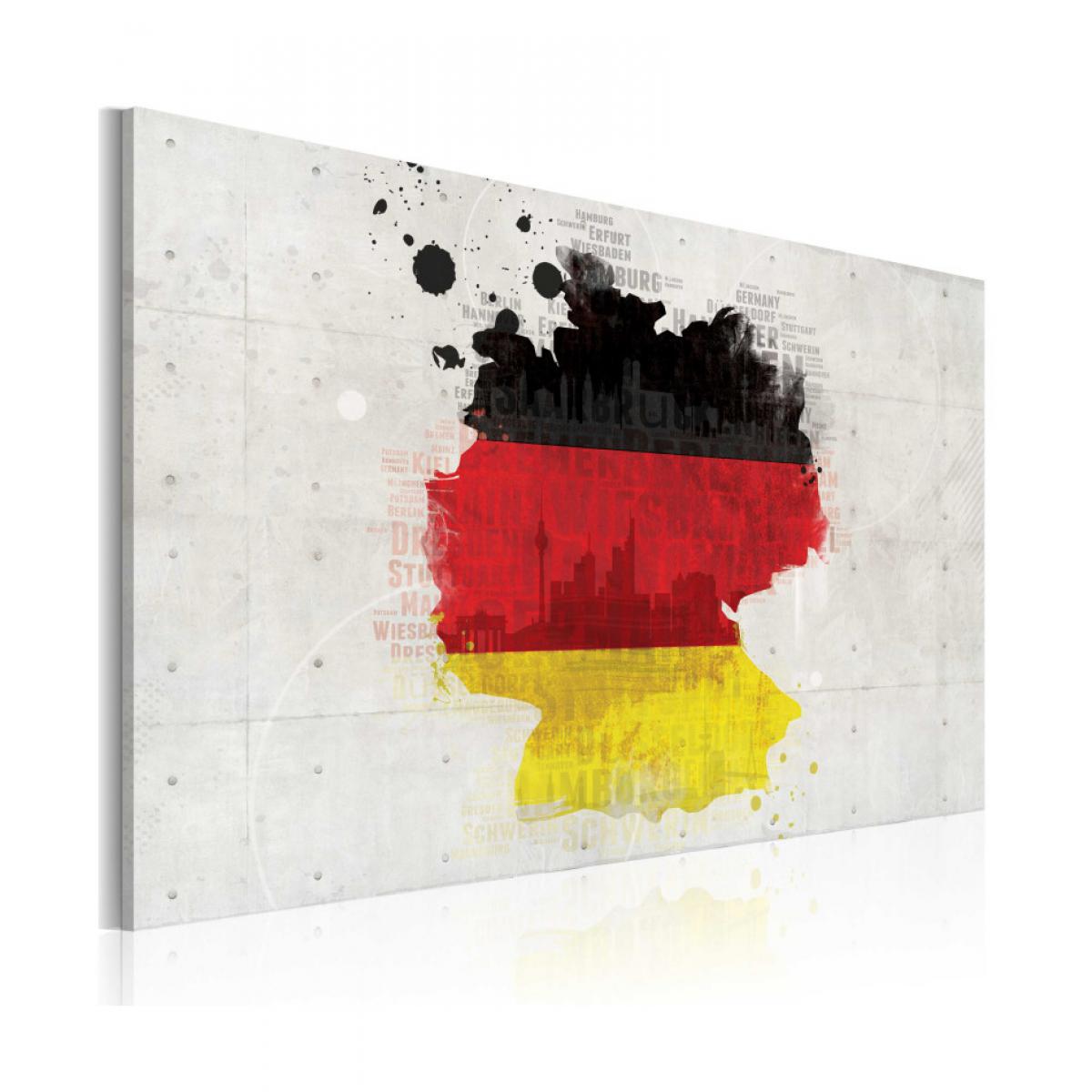 Artgeist - Tableau - Carte de l'Allemagne 120x80 - Tableaux, peintures