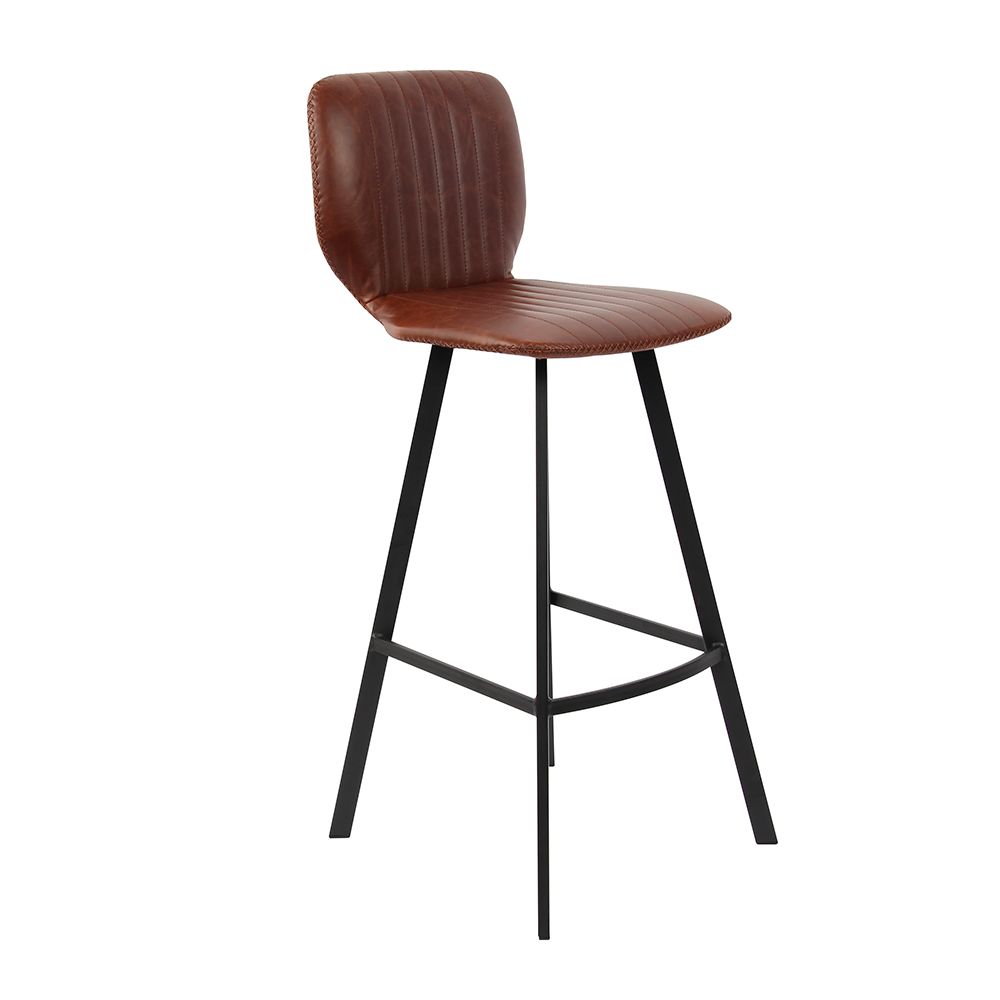 Nouvomeuble - Chaise de bar haute marron moderne OWEN (lot de 2) - Chaises
