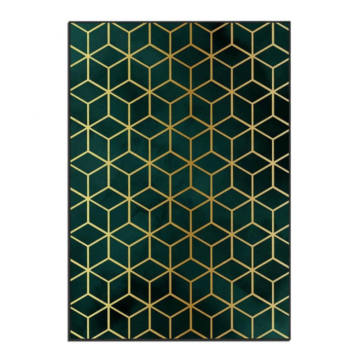 Homemania - HOMEMANIA Tapis décoratif Geometric Dream 2 - Vert, Or - 120 x 180 cm - Tapis
