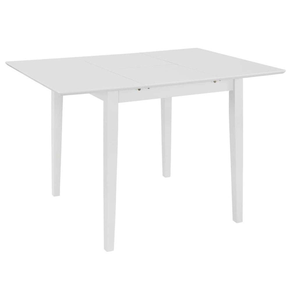 Vidaxl - vidaXL Table à dîner extensible Blanc (80-120) x 80 x 74 cm MDF - Tables à manger