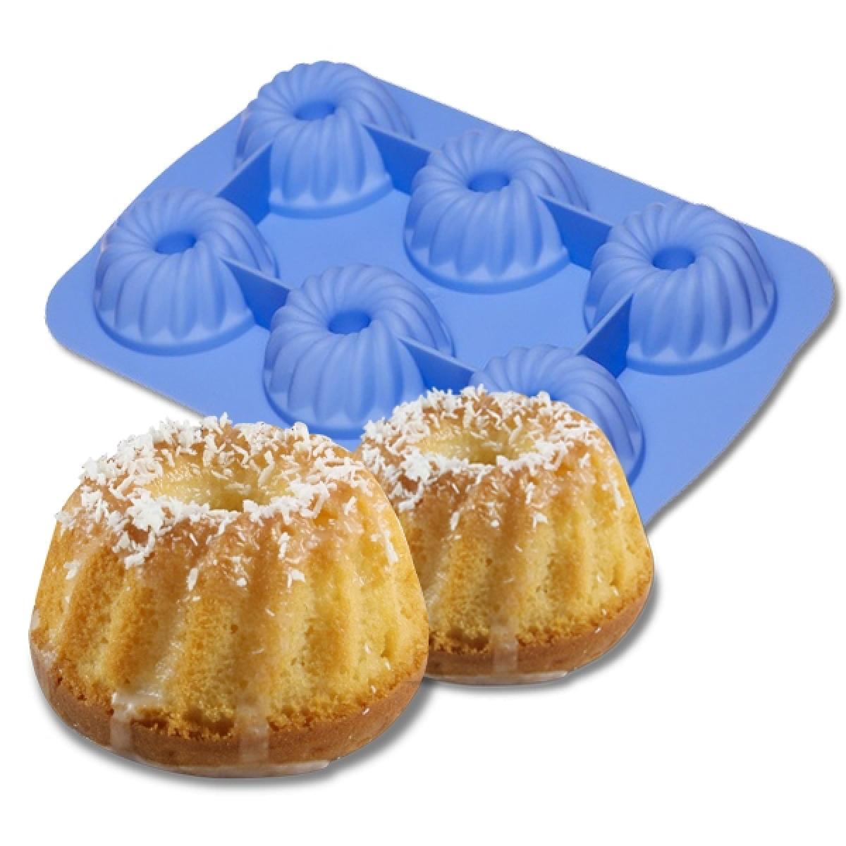 Totalcadeau - Moule à muffins en silicone 6 cannelés - Objets déco