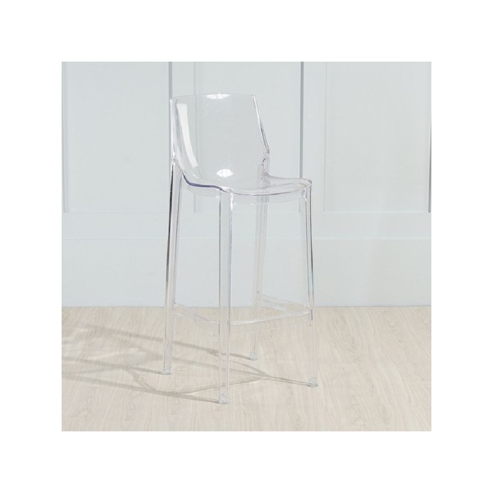Wewoo - Chaise de bar transparentechaise haute en acryliquehauteur de 75 cm couleur transparente - Chaises