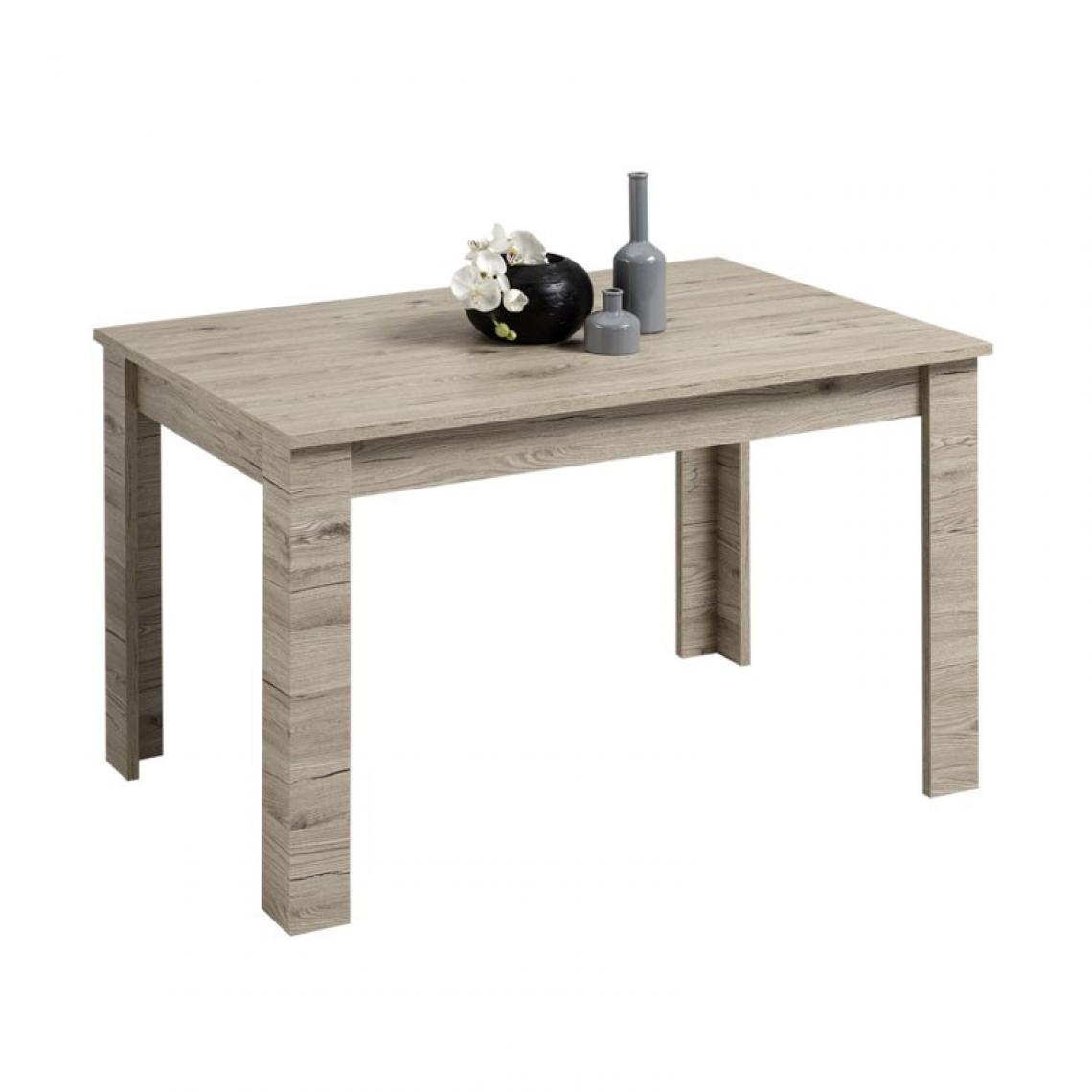 Webmarketpoint - Table à rallonges en bois mélaminé chêne bordeaux 120x80xh 76 cm - Tables à manger