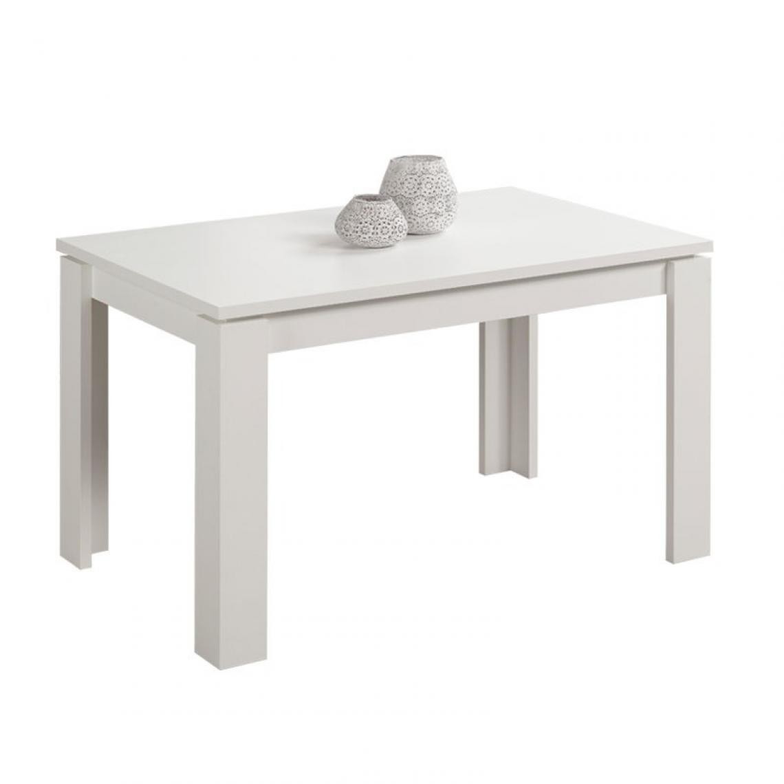 Webmarketpoint - Table extensible en bois mélaminé mélèze blanc 120x80xh 76 cm - Tables à manger
