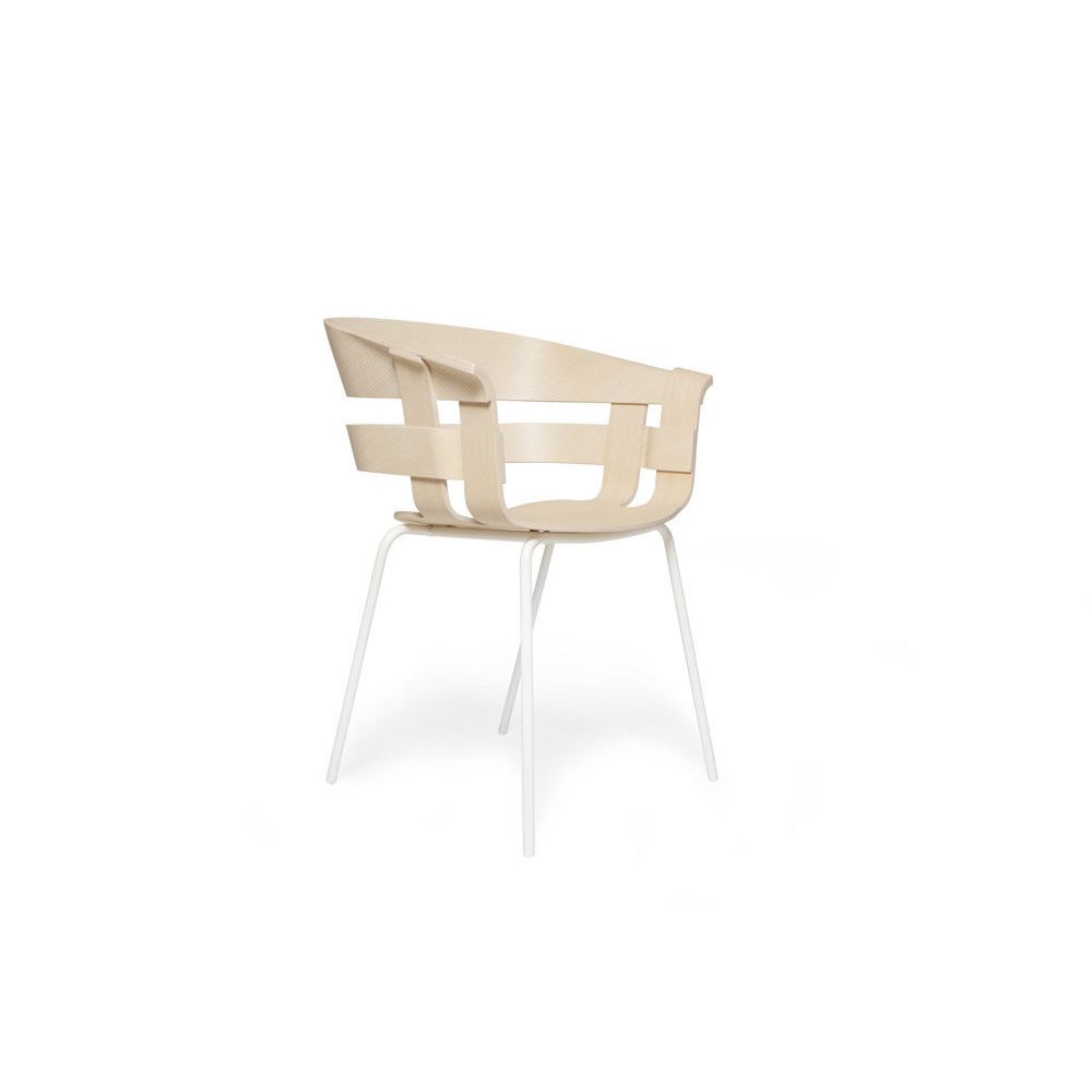 Design House Stockholm - Wick Chair - Acier verni blanc - Frêne - Chaises