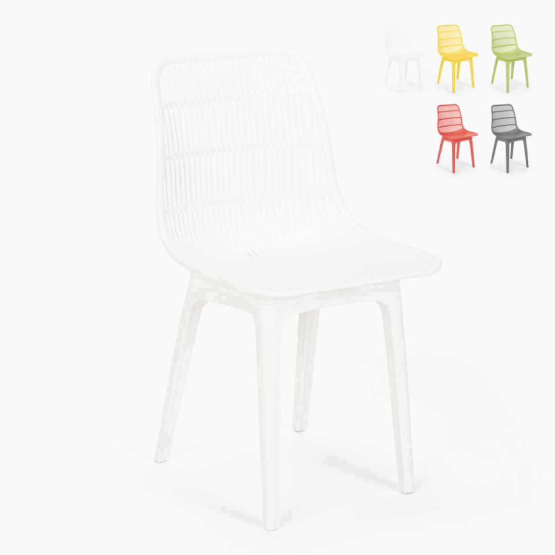 Ahd Amazing Home Design - Chaise en polypropylène pour cuisine, bar, restaurant, jardin moderne Bluetit, Couleur: Blanc - Chaises