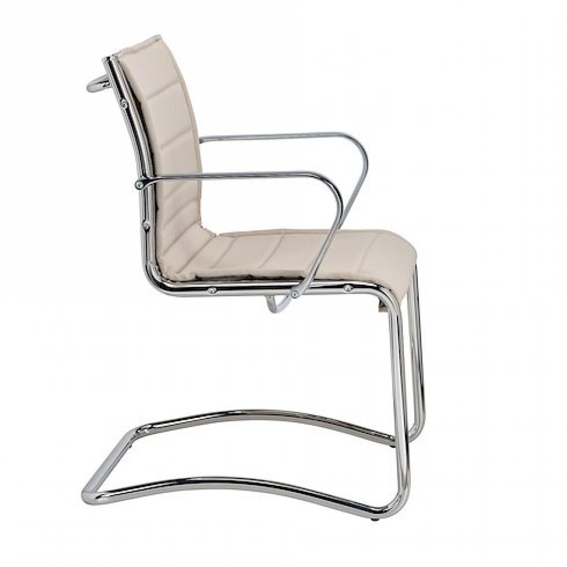 marque generique - Chaise visiteur ANDREA - tissu taupe - Chaises