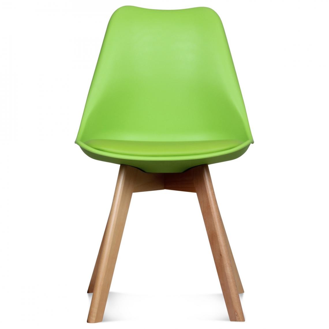 OPJET - Chaise Design Style Scandinave Vert ESBEN - Chaises
