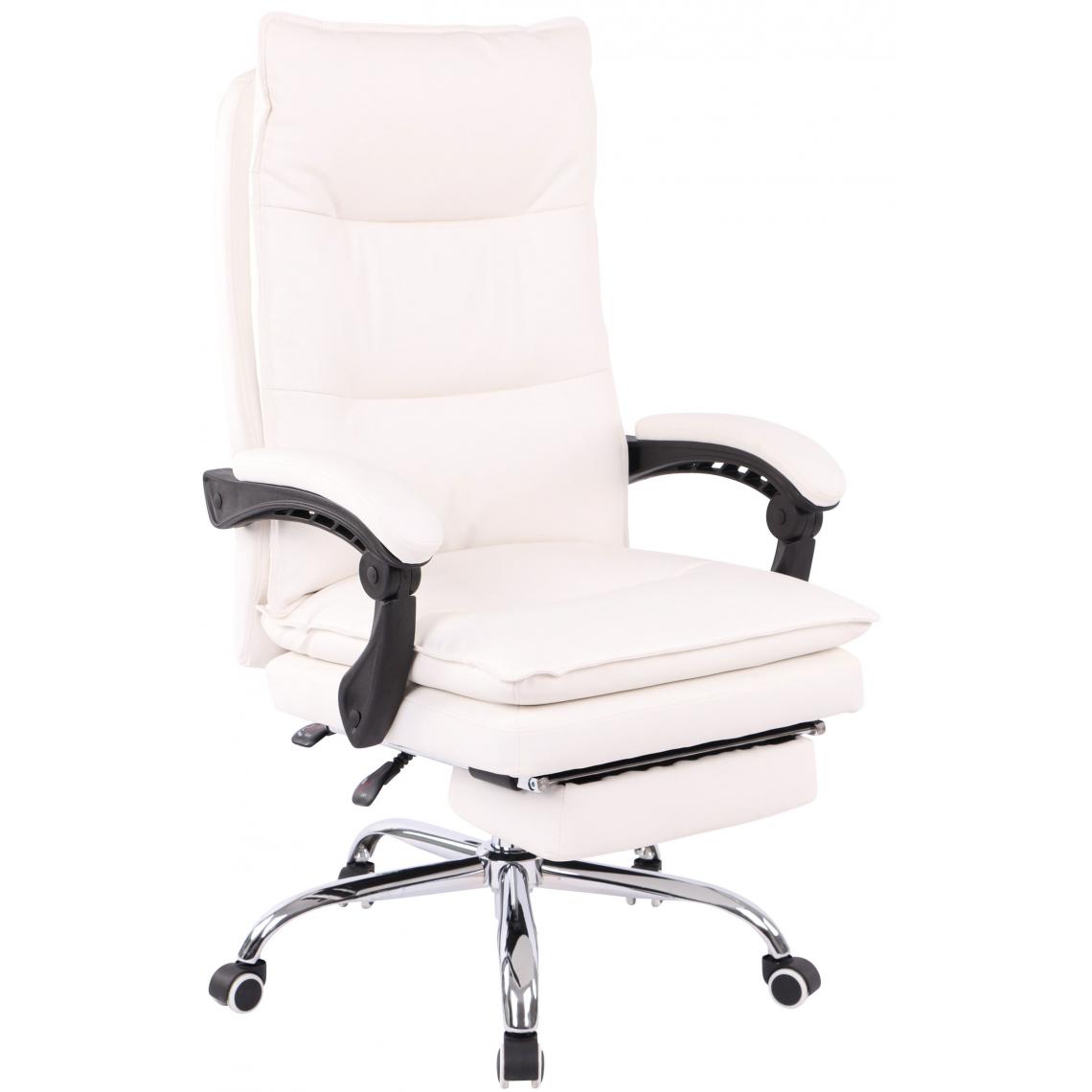 Icaverne - Magnifique Chaise de bureau en similicuir ligne Georgetown couleur blanc - Chaises