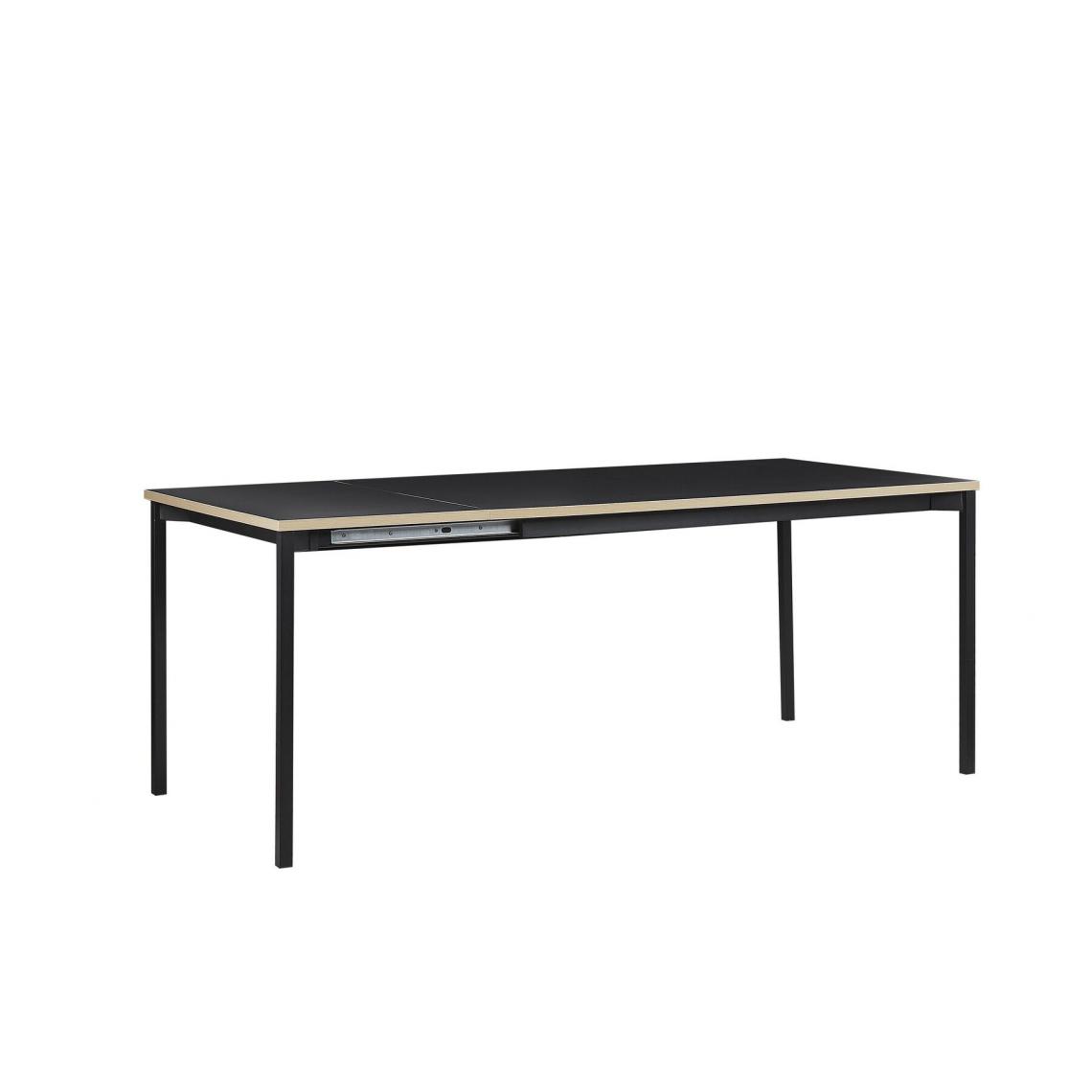 Beliani - Table de salle à manger extensible noire 160 / 210 x 90 cm AVIS - transparent - Tables à manger