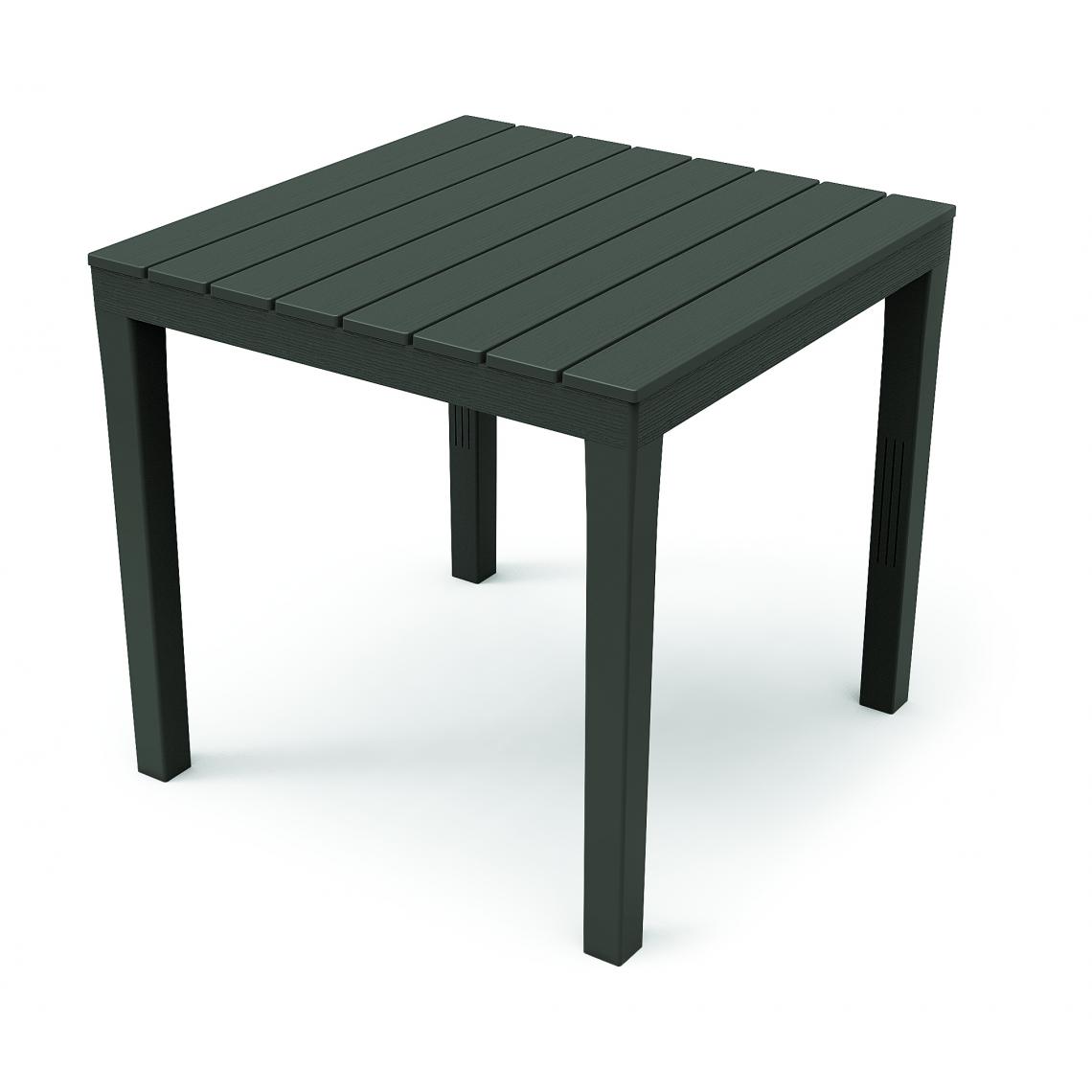 Alter - Table carrée modulable, Made in Italy, 78 x78x72 cm, couleur Anthracite - Tables à manger