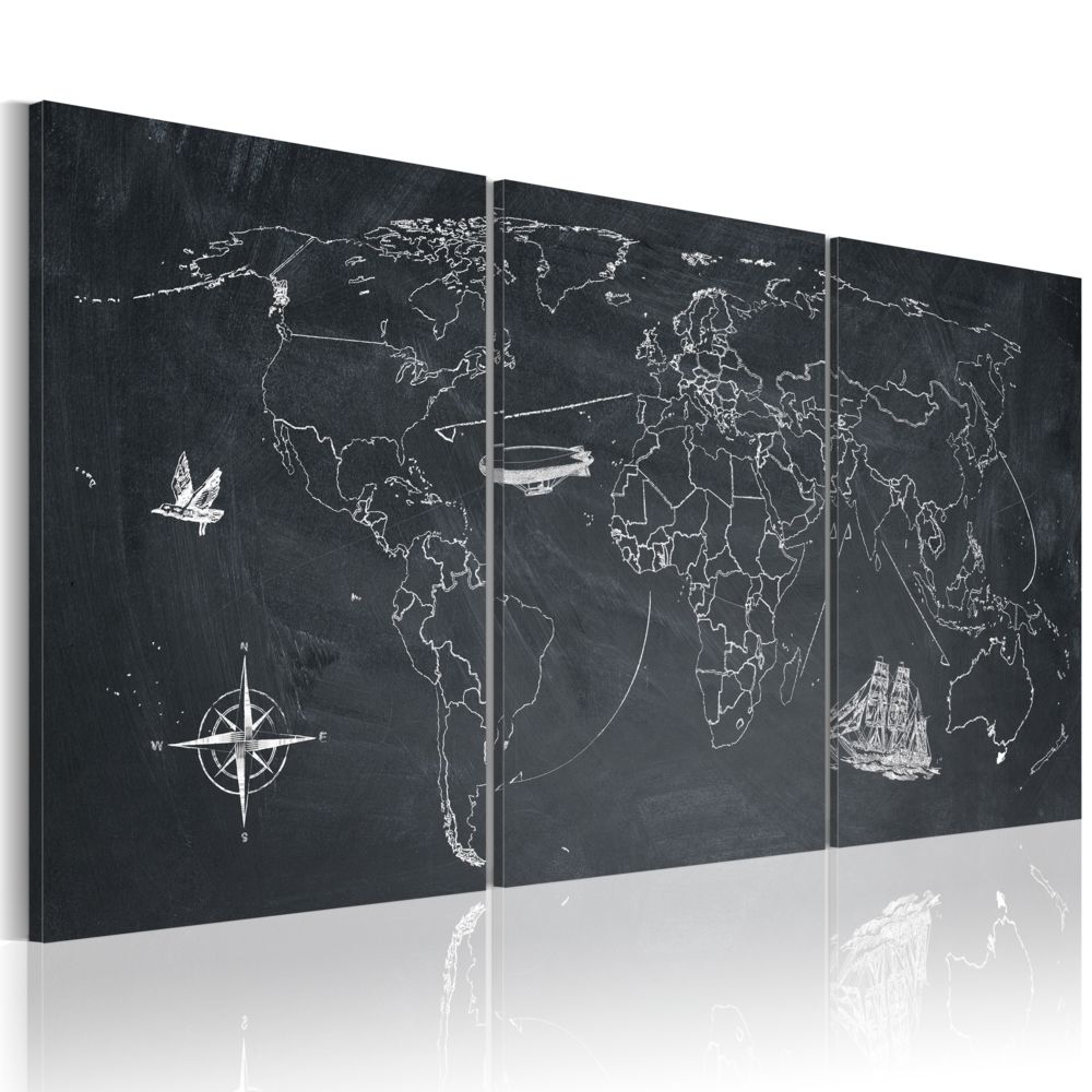 Bimago - Tableau - Sur les traces de Christophe Colomb - Décoration, image, art | Cartes du monde | - Tableaux, peintures
