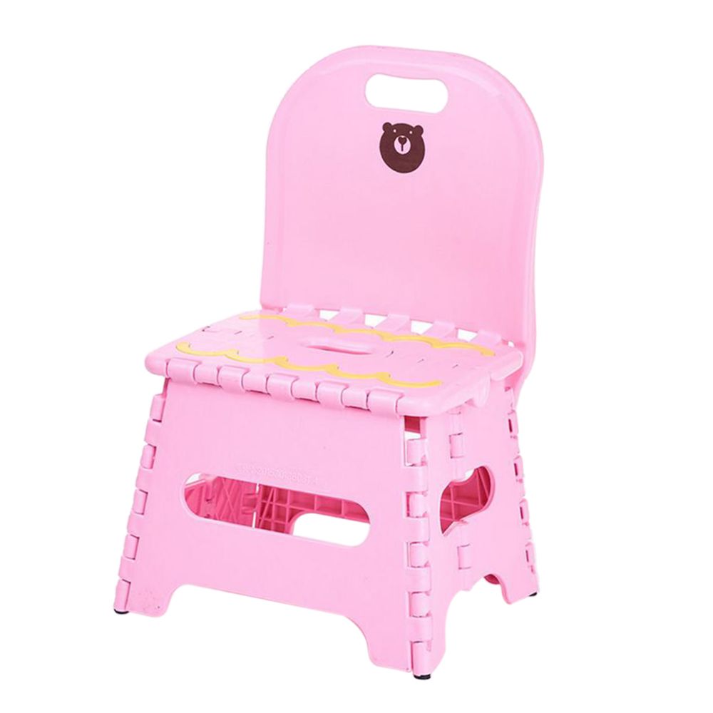 marque generique - chaise pliante en plastique pour enfants tabouret pliant avec dossier rose-l - Tables à manger