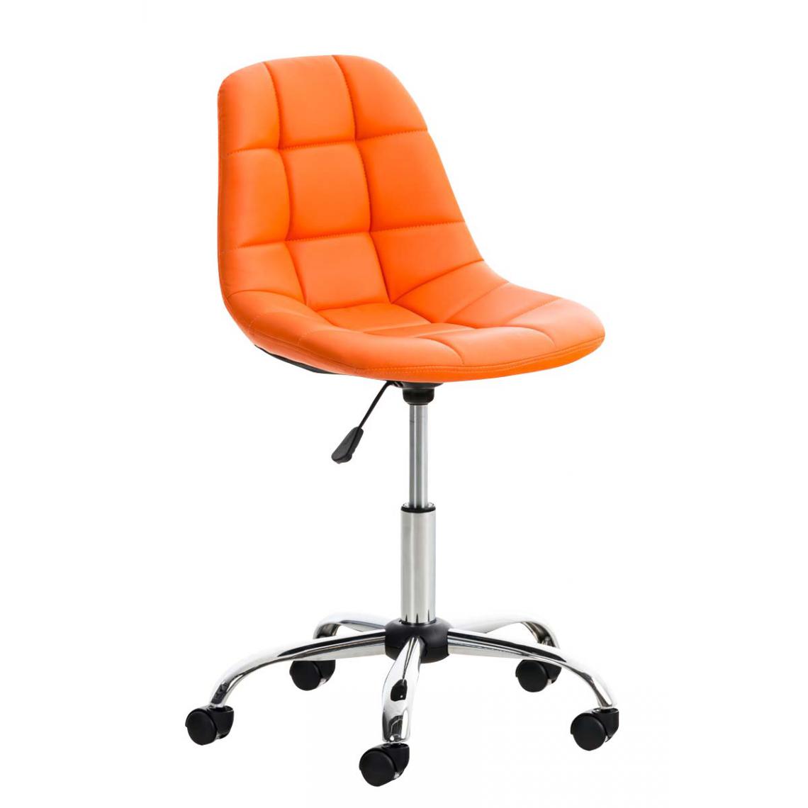 Icaverne - sublime Chaise de bureau gamme Sanaa en similicuir couleur Orange - Chaises