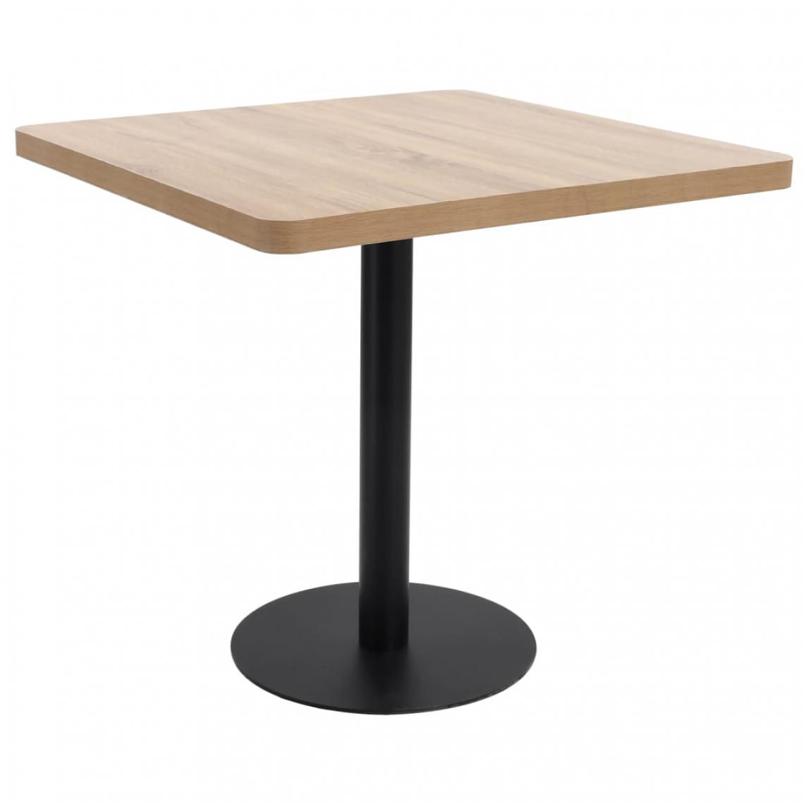 Chunhelife - Table de bistro Marron clair 80x80 cm MDF - Tables à manger