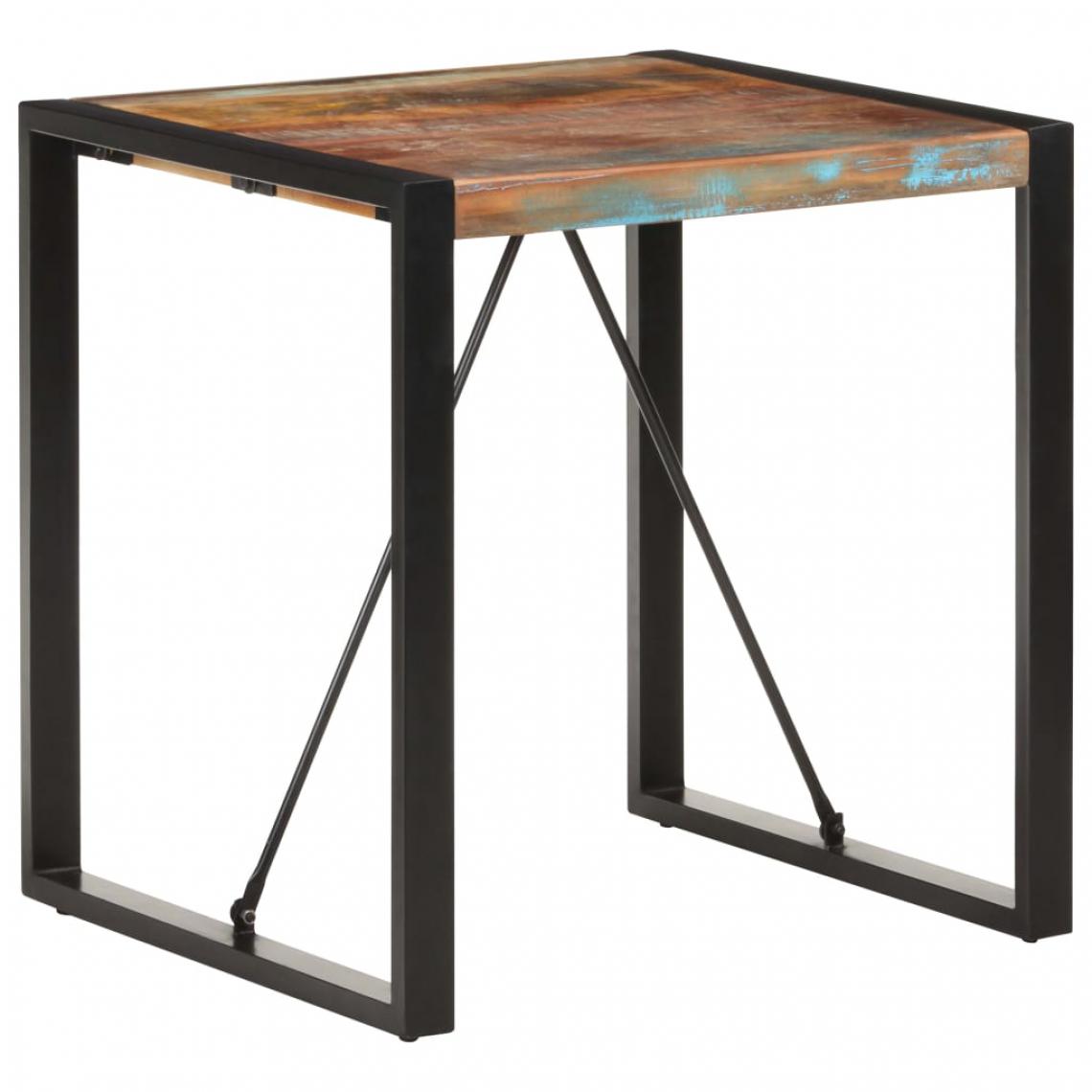 Icaverne - Chic Tables ligne Ankara Table de salle à manger 70x70x75 cm Bois de récupération solide - Tables à manger