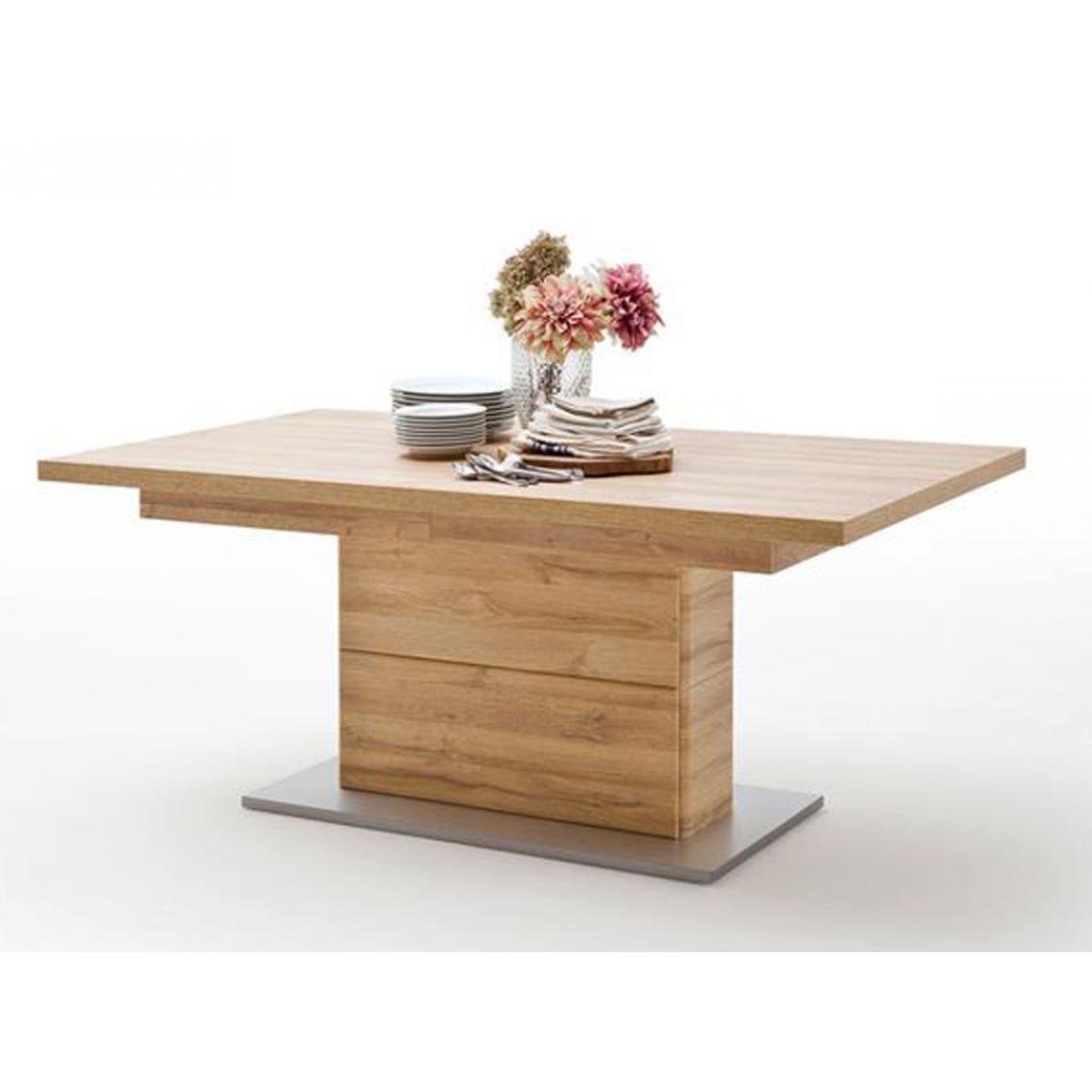 Pegane - Table à manger extensible en chêne Grandson - L.180-280 x H.77 x P.100 cm - Tables à manger