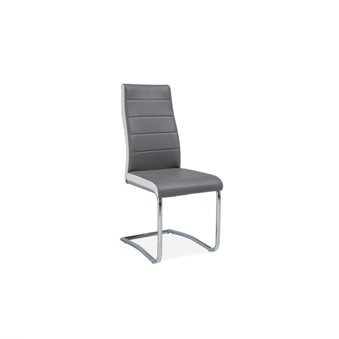 Ac-Deco - Chaise moderne - H353 - 46 x 46 x 96 cm - Gris - Chaises