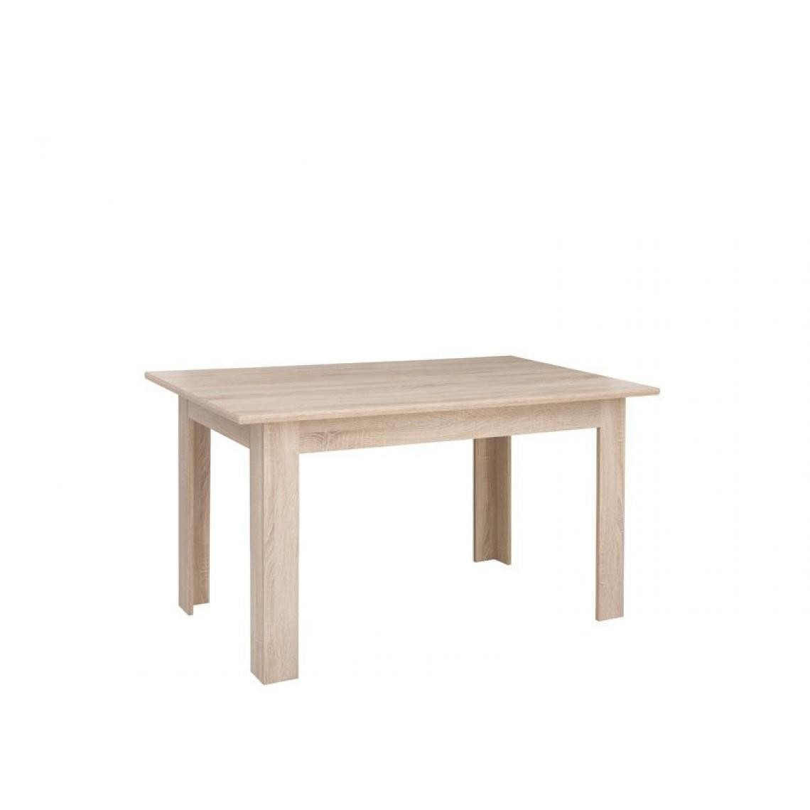Hucoco - IMPREZZI - Table rectangulaire salon cuisine salle à manger - Style scandinave - 137.5x80x78 cm - Format compact - Sonoma - Tables à manger