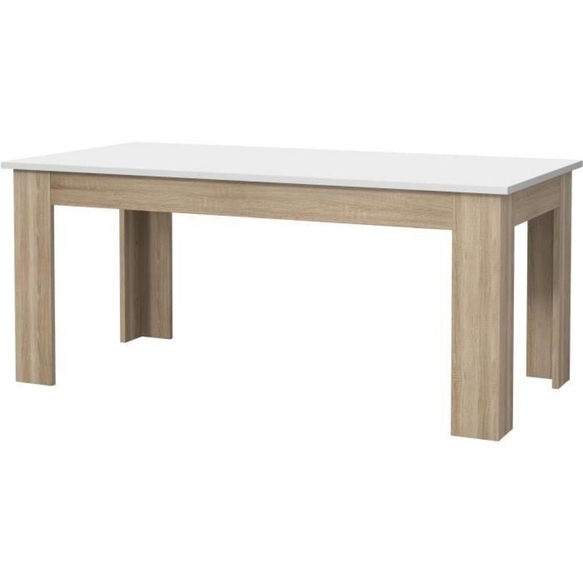 Cstore - CSTORE - pilvi table à manger - blanc et chêne sonoma - l 180xi90xh 75 cm - Tables à manger