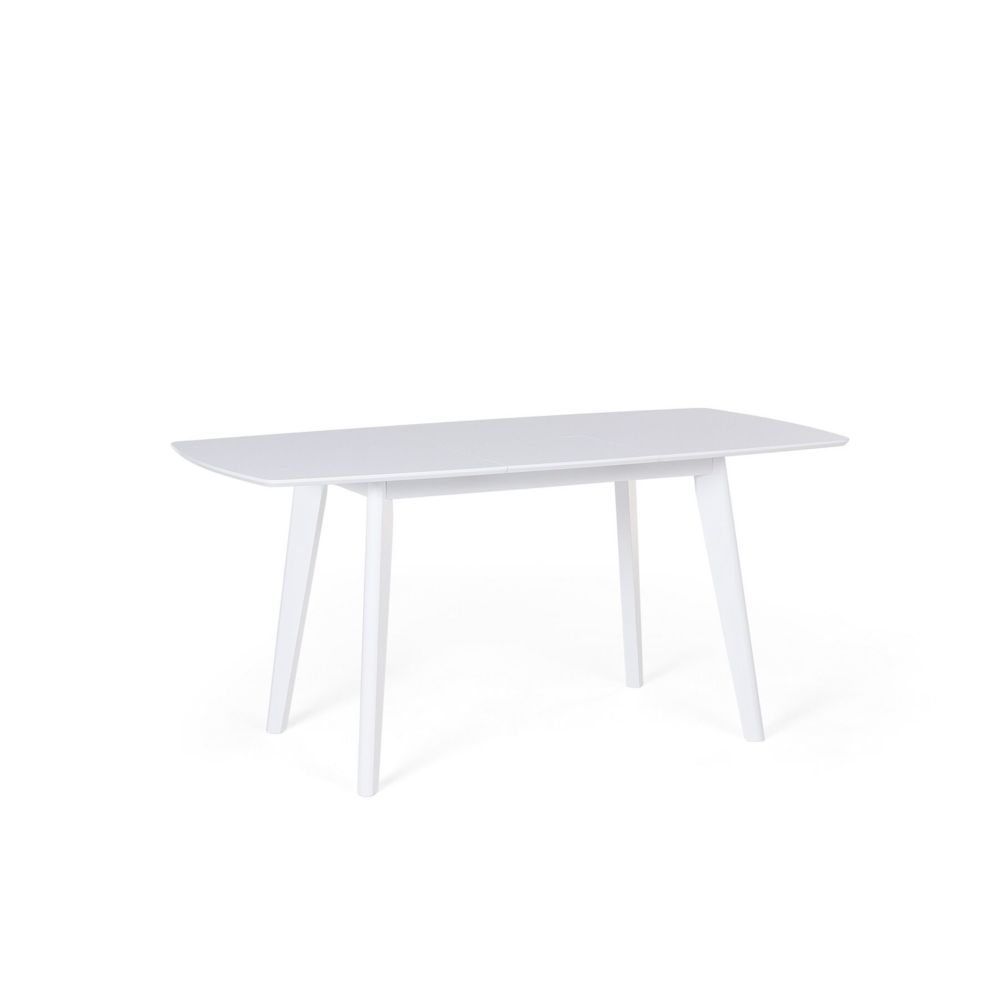 Beliani - Beliani Table de cuisine extensible 120x160 blanche SANFORD - blanc - Tables à manger