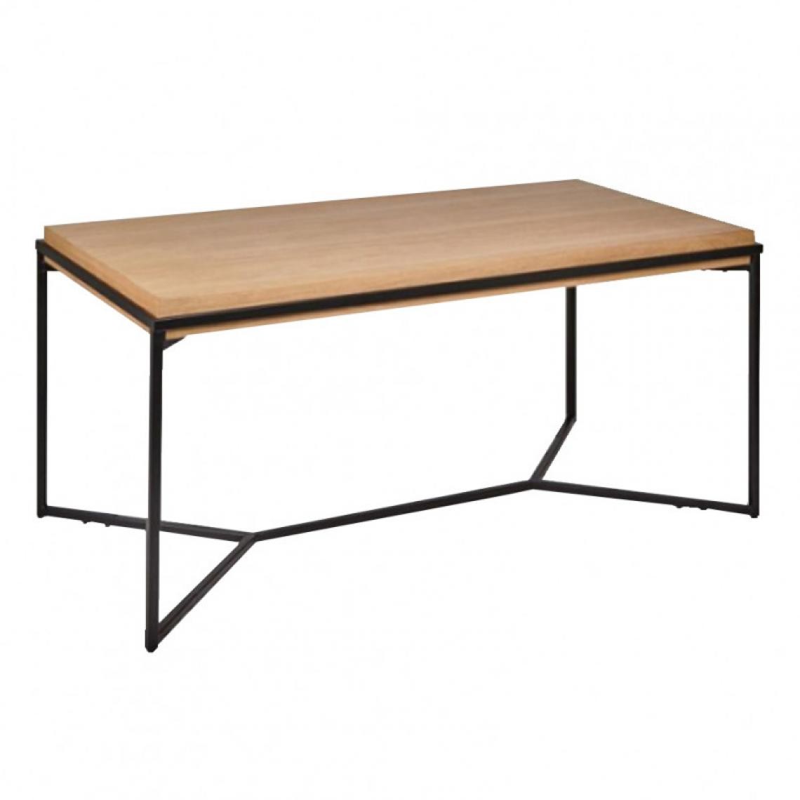 Meubletmoi - Table de repas plateau en bois et piètement en acier - SIMO 4045 - Tables à manger