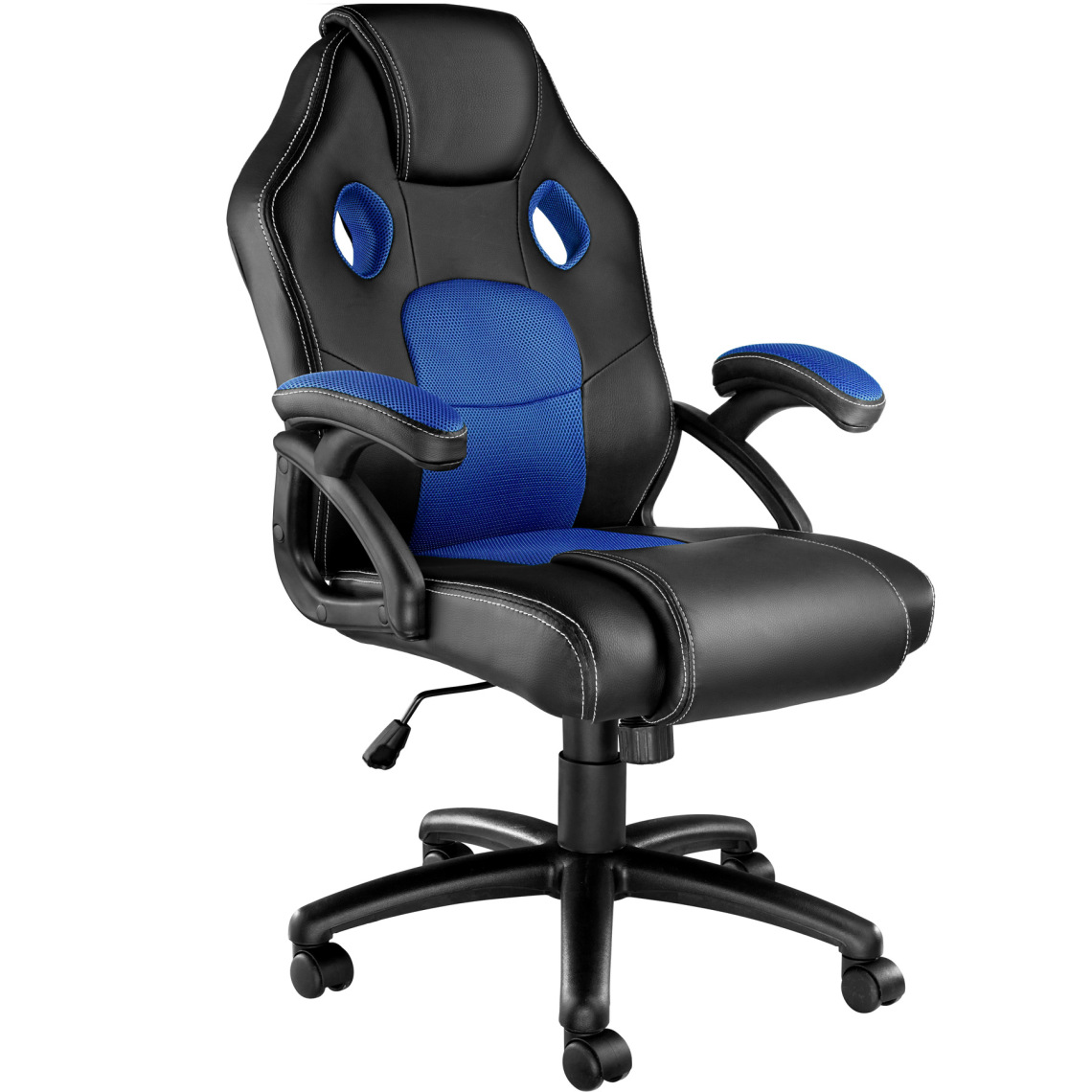 Tectake - Chaise gamer MIKE - noir/bleu - Chaises