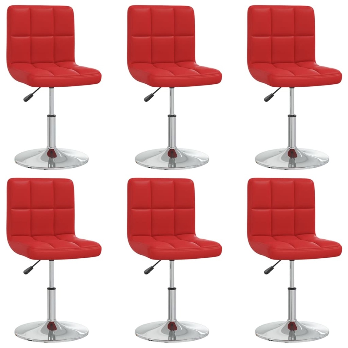 Vidaxl - vidaXL Chaises de salle à manger 6 pcs Rouge bordeaux Similicuir - Chaises
