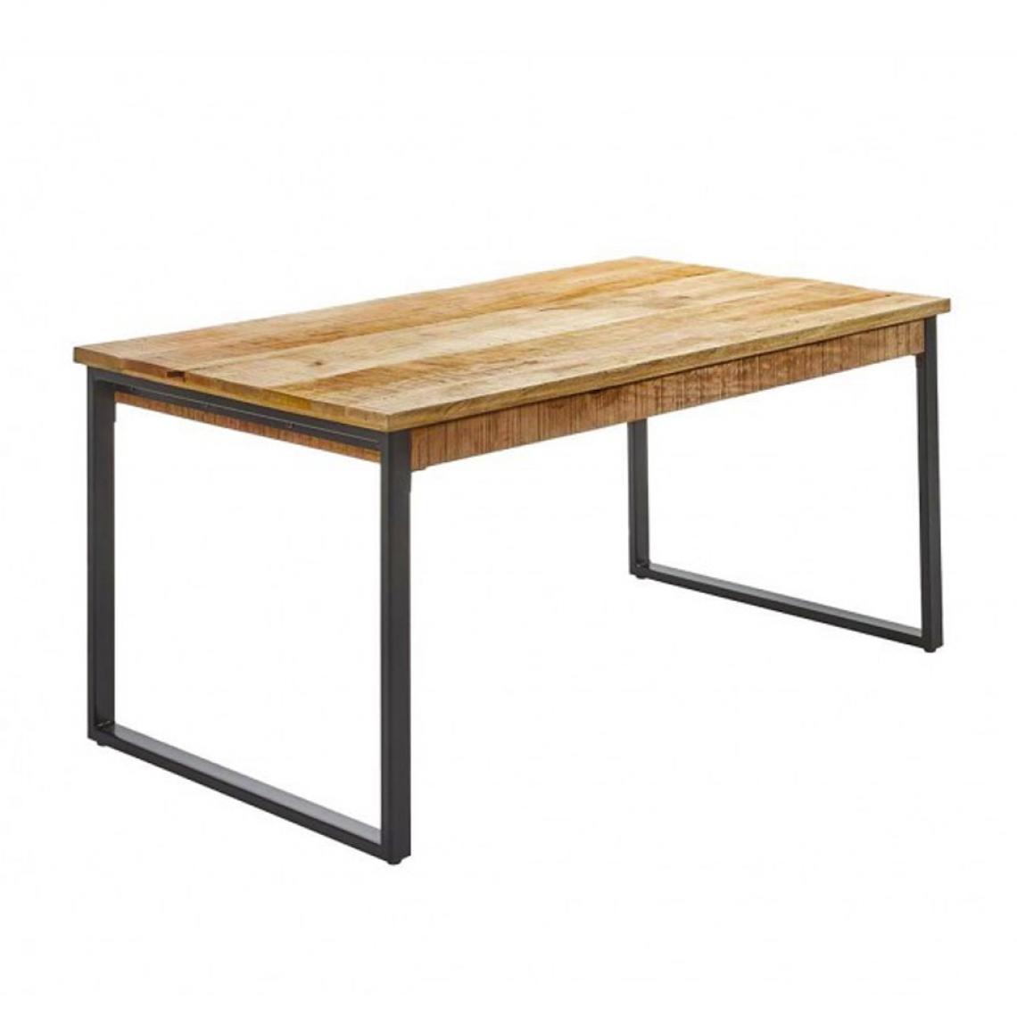 Nouvomeuble - Table 200 cm en manguier et métal IROQUOIS - Tables à manger