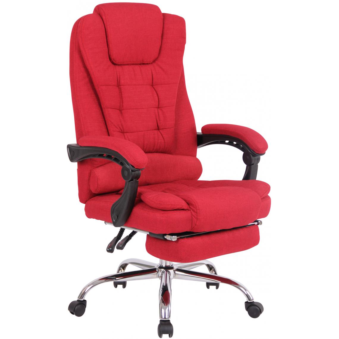 Icaverne - Splendide Chaise de bureau tissu collection Varsovie couleur rouge - Chaises