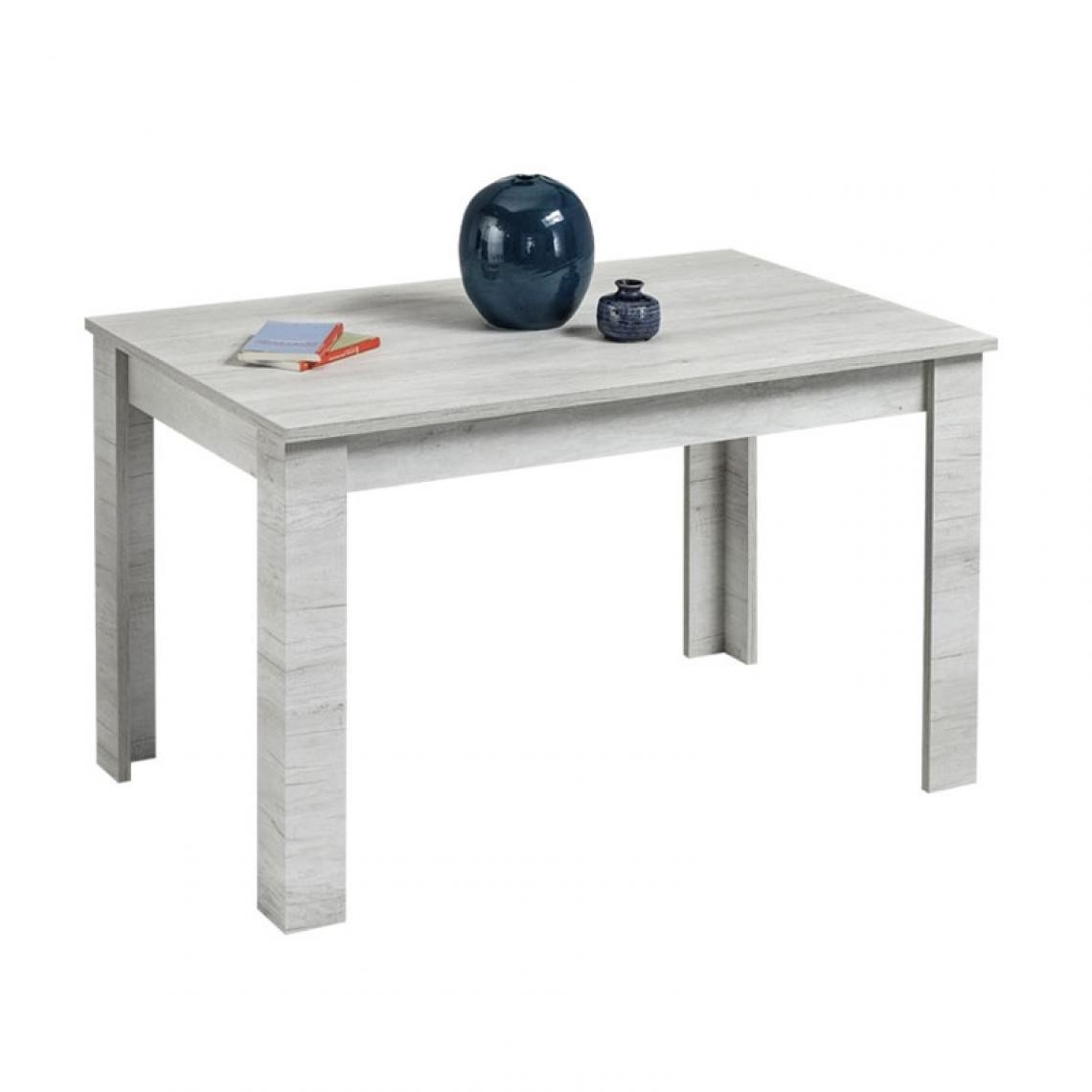Webmarketpoint - Table extensible en bois mélaminé couleur bouleau blanc 100x100xh 76 cm - Tables à manger