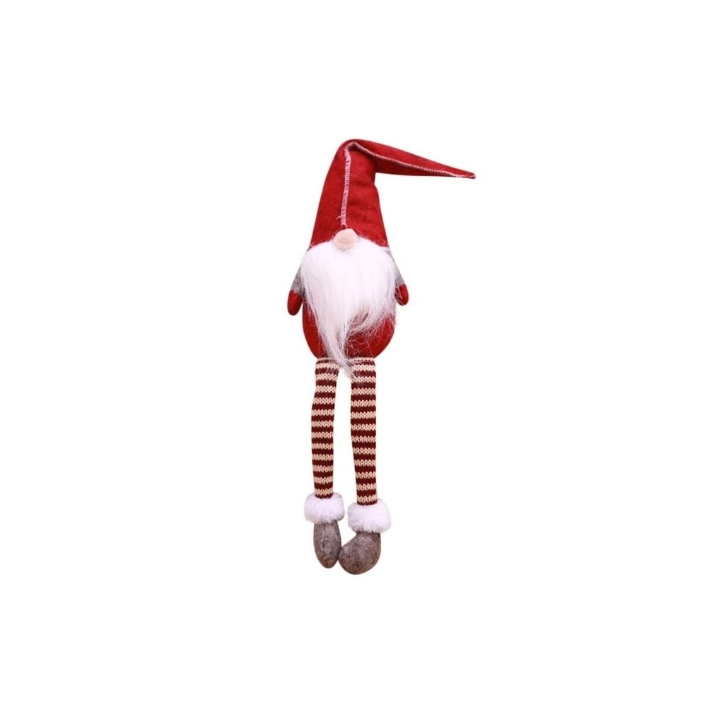 Wewoo - Décoration de Noël de poupée elfe aux longues jambesassis sans visage rouge - Décorations de Noël
