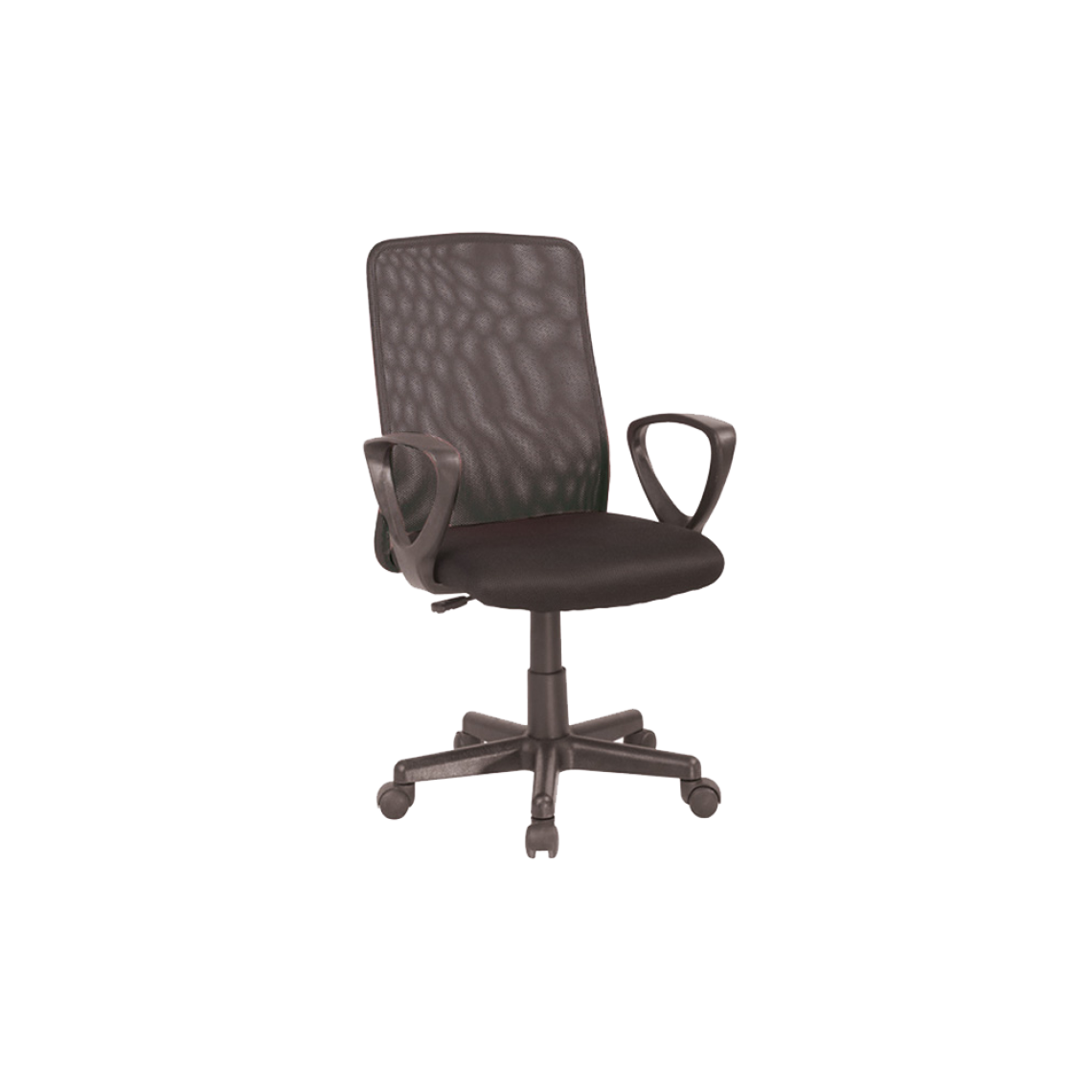 Ac-Deco - Chaise de bureau à roulettes - Q083 - 59 x 44 x 89 cm - Noir - Chaises