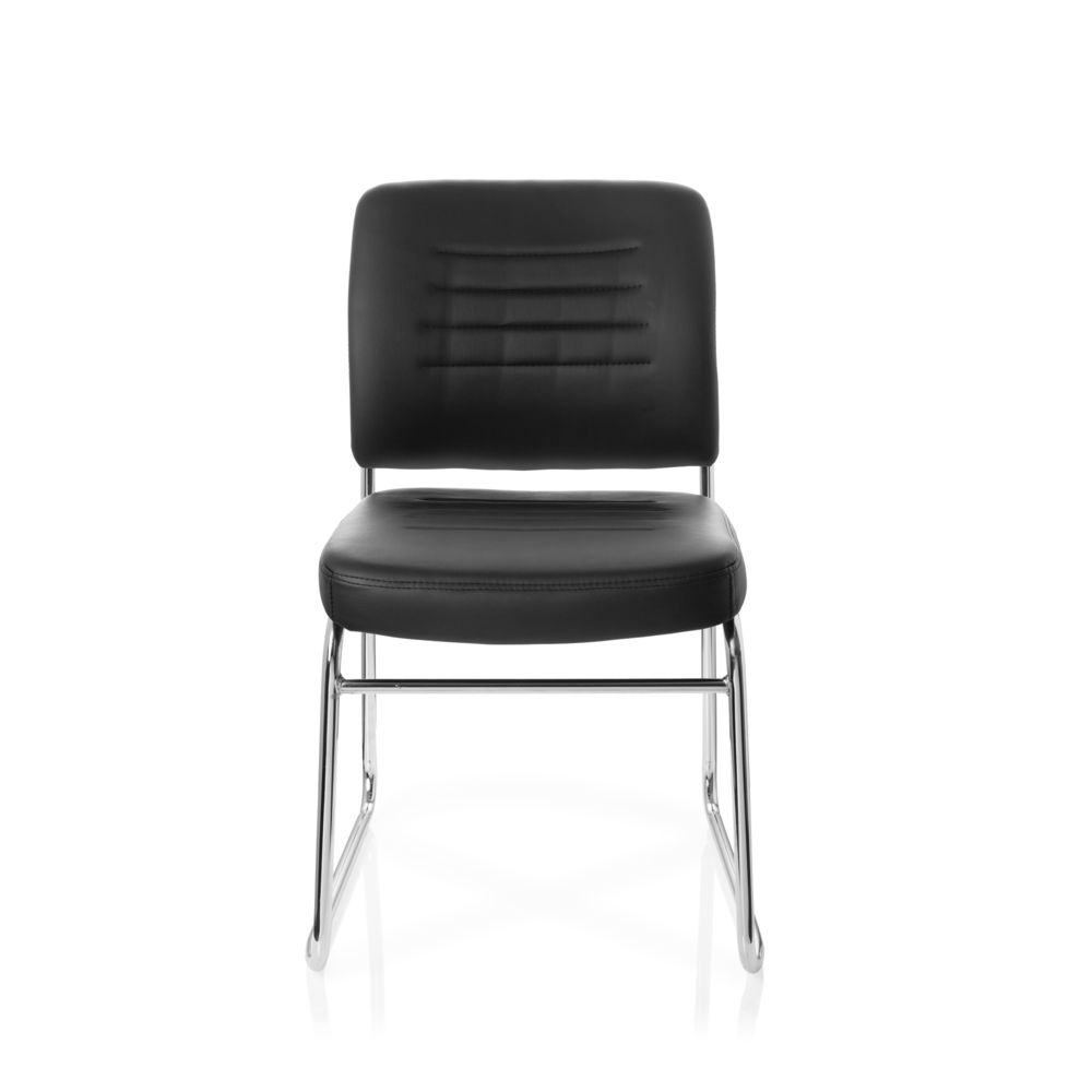 Hjh Office - Chaise de conférénce / Chaise visiteur / Chaise TONSO V simili cuir noir hjh OFFICE - Chaises