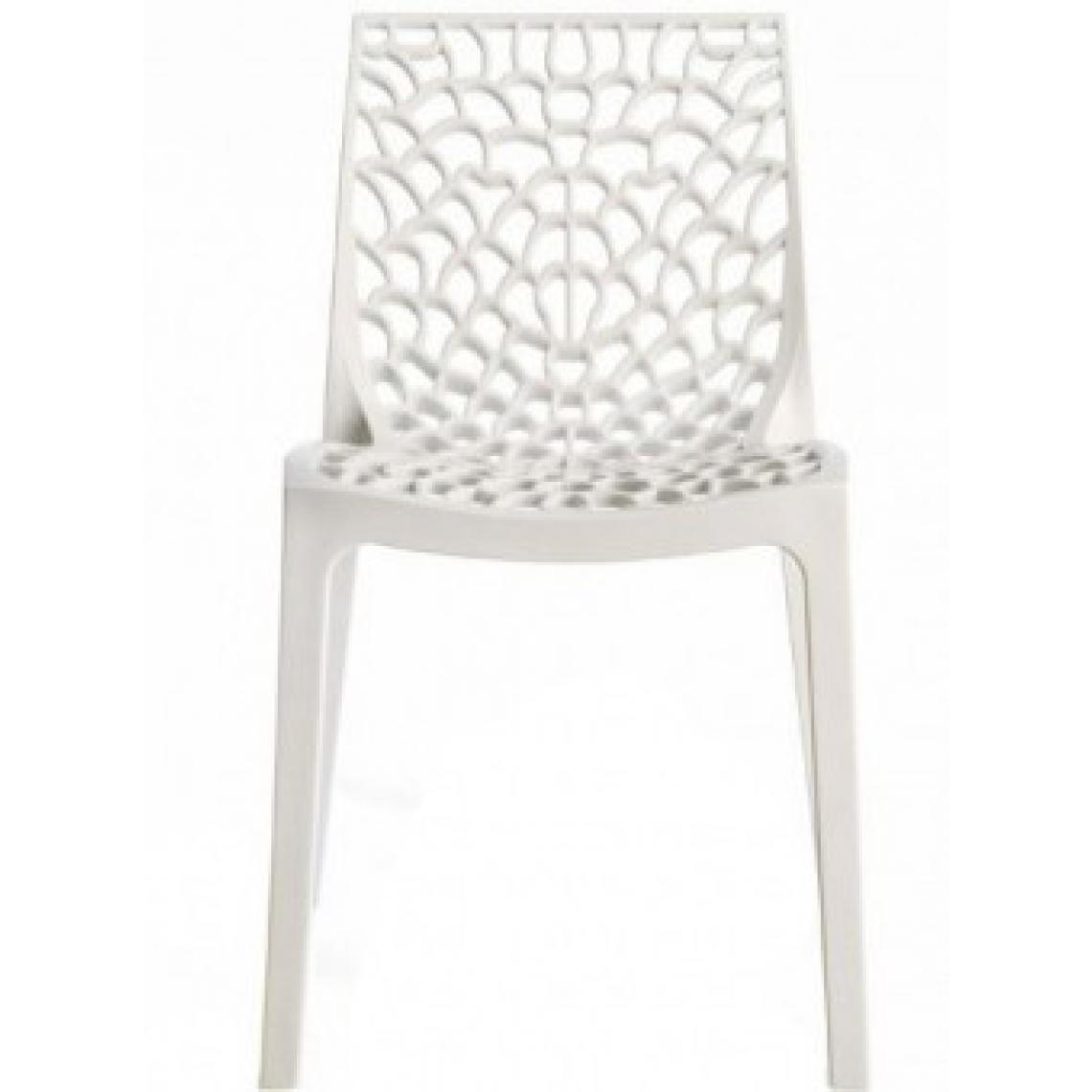 3S. x Home - Chaise Design Blanche GRUYER - Chaises