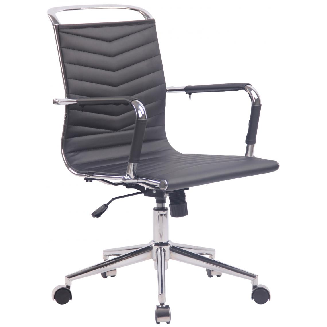 Icaverne - Esthetique Chaise de bureau en simili cuir ligne Port-au-Prince couleur noir - Chaises