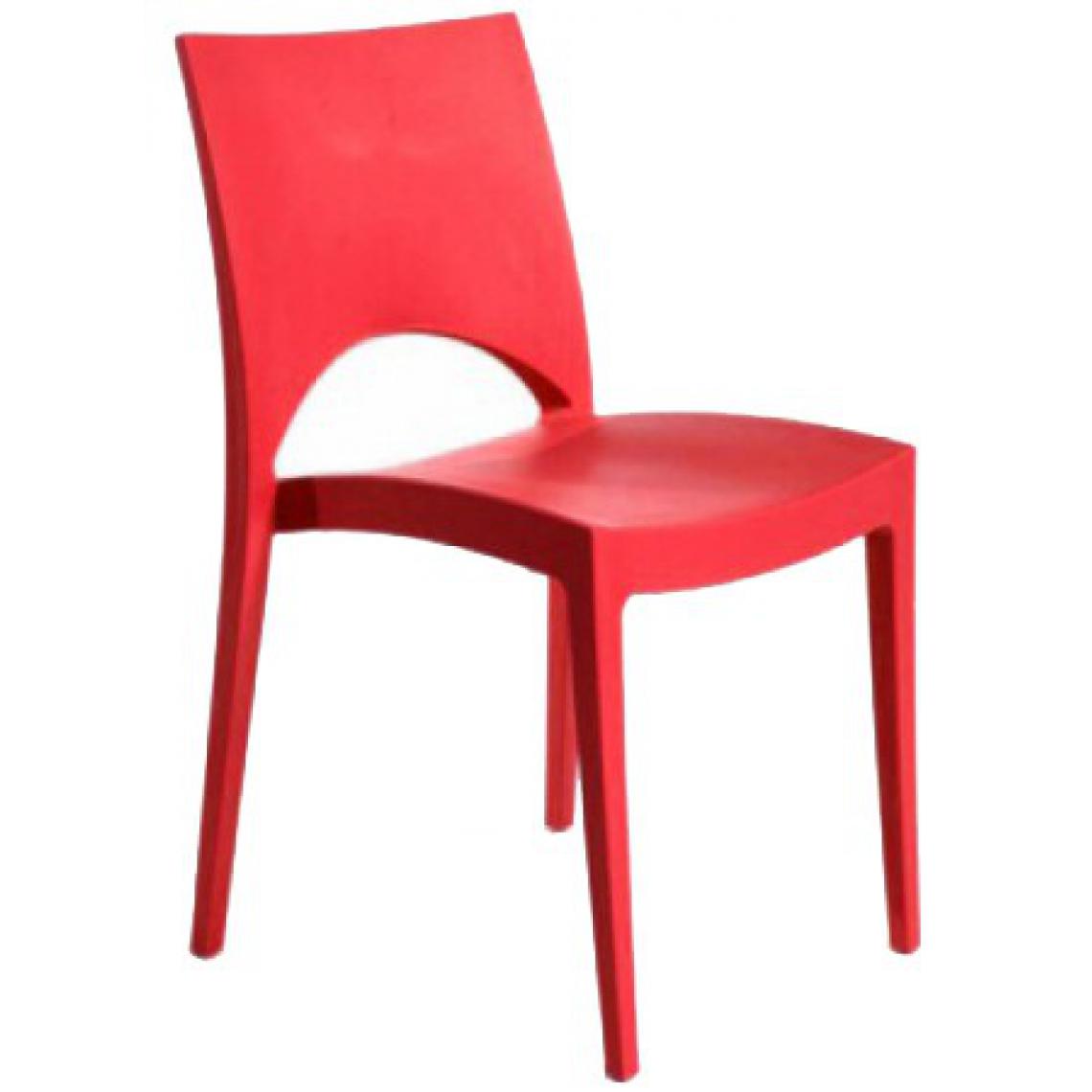3S. x Home - Chaise Design Rouge VENISE - Chaises