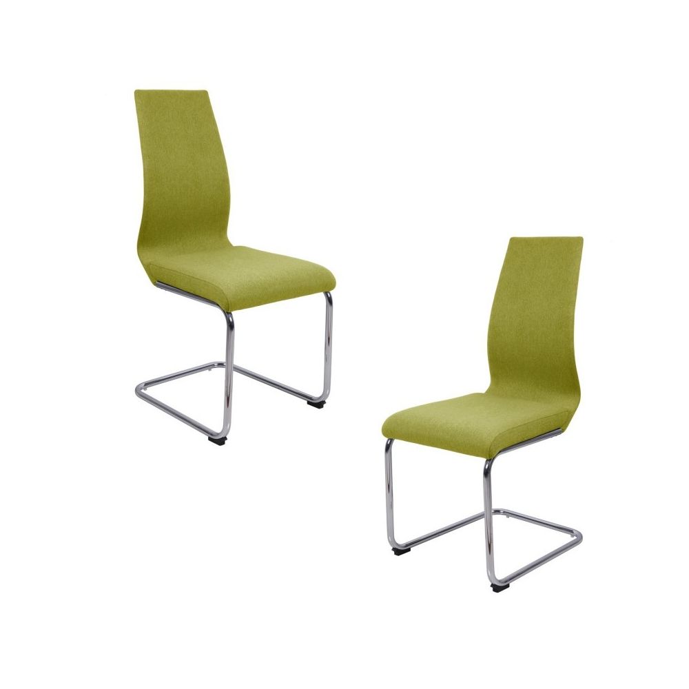 Meubletmoi - Lot 2 chaises originales Vert anis - PEPS - Chaises