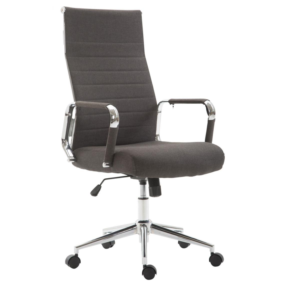 Icaverne - Admirable Chaise de bureau en tissu reference Bissau couleur gris foncé - Chaises
