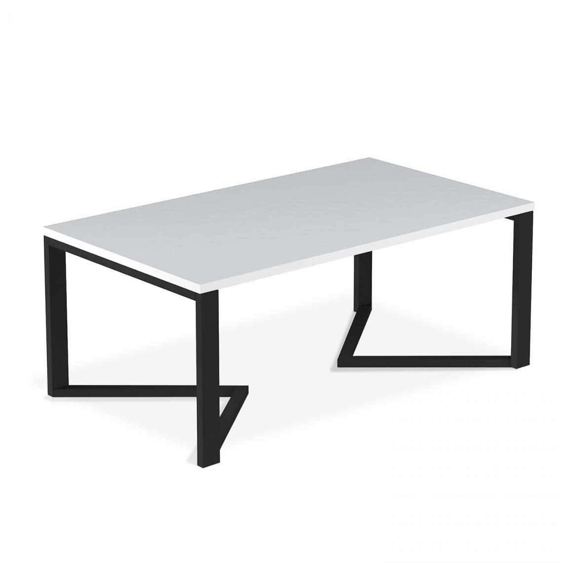 marque generique - Table basse de style industriel Méryl Blanc mat - Tables à manger